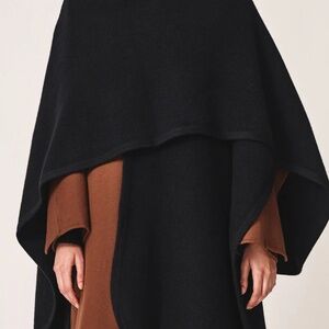 FFORME Camila Knitted Cape Black NWT O/S